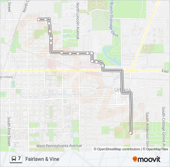 7 Bus Line Map