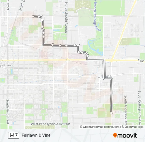 7 Bus Line Map