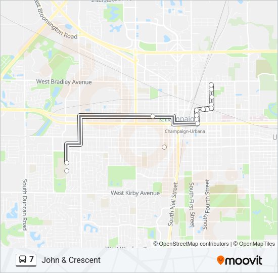 7 Bus Line Map