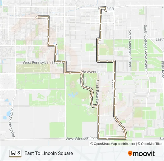 8 Bus Line Map