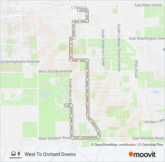 8 Bus Line Map