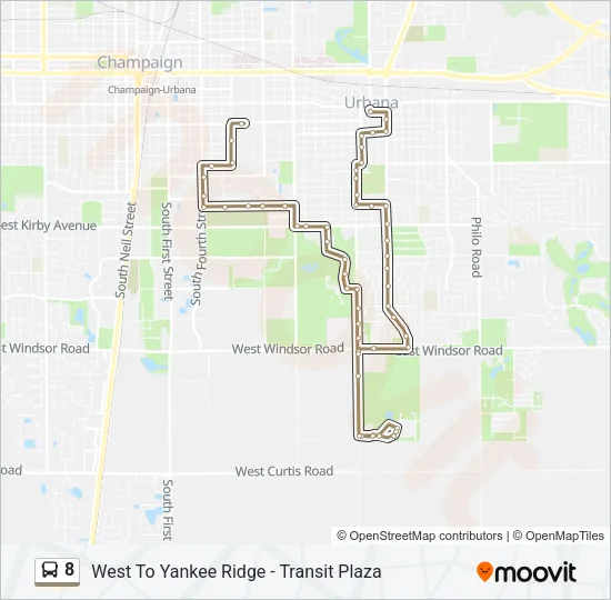 8 Bus Line Map