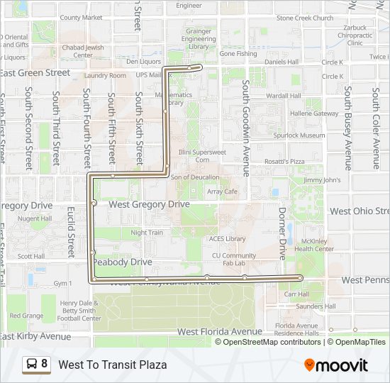 8 Bus Line Map