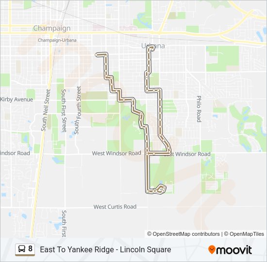 8 Bus Line Map
