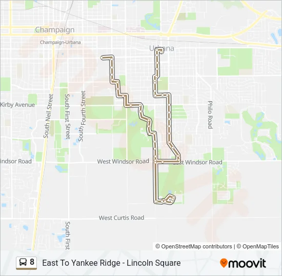 8 Bus Line Map