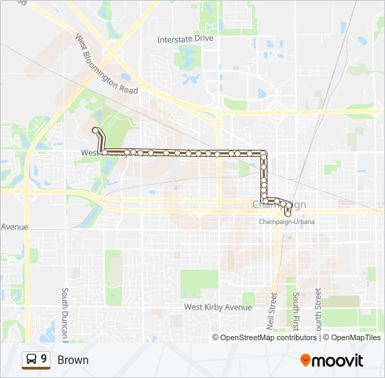 9 Route: Schedules, Stops & Maps - Illinois Terminal (Updated)