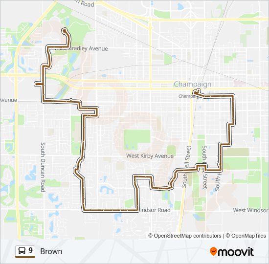 9 Bus Line Map