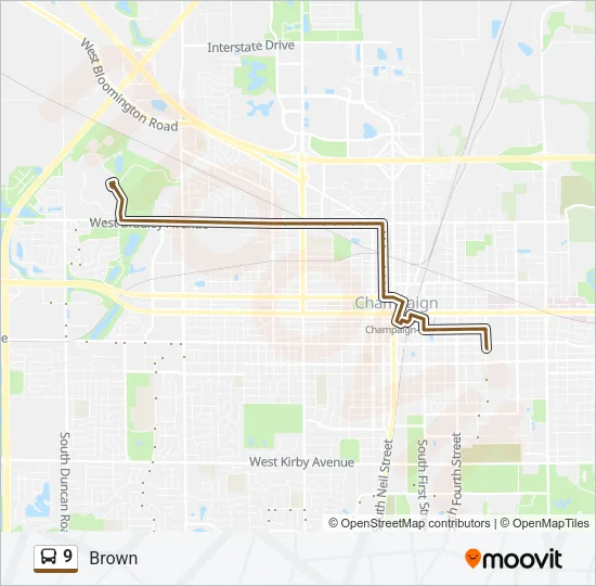 9 Bus Line Map