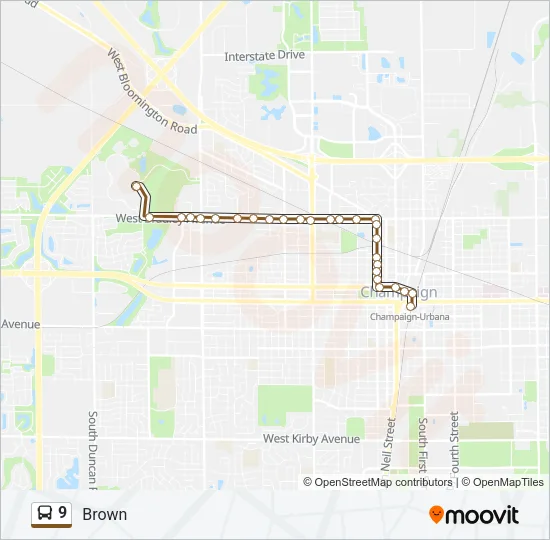 9 Bus Line Map