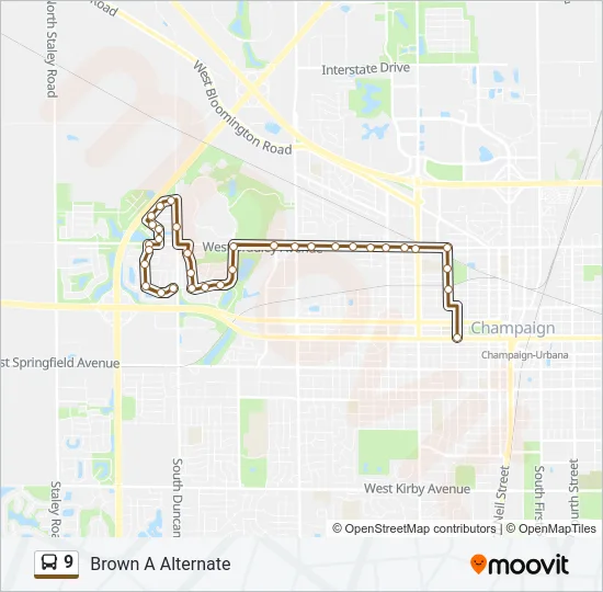 9 Bus Line Map