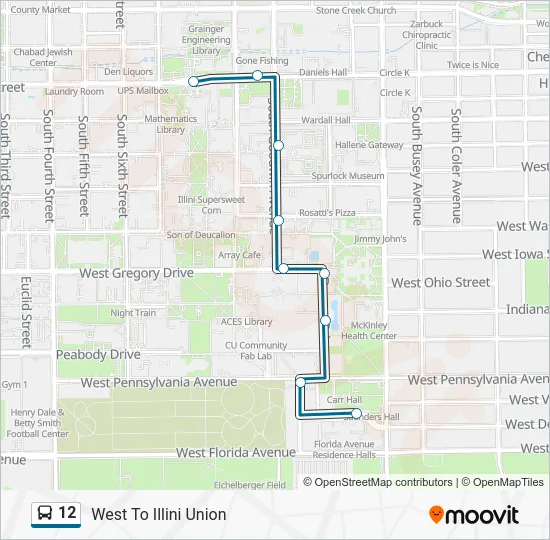 12 Bus Line Map