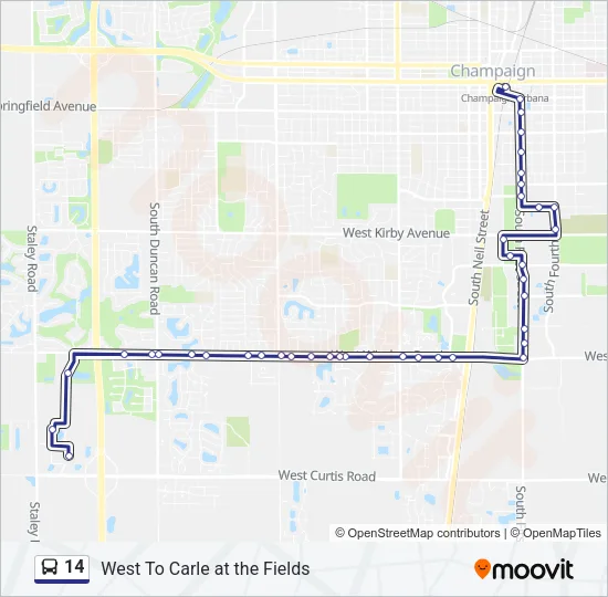14 Bus Line Map
