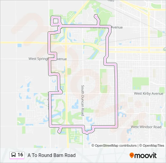 16 Bus Line Map