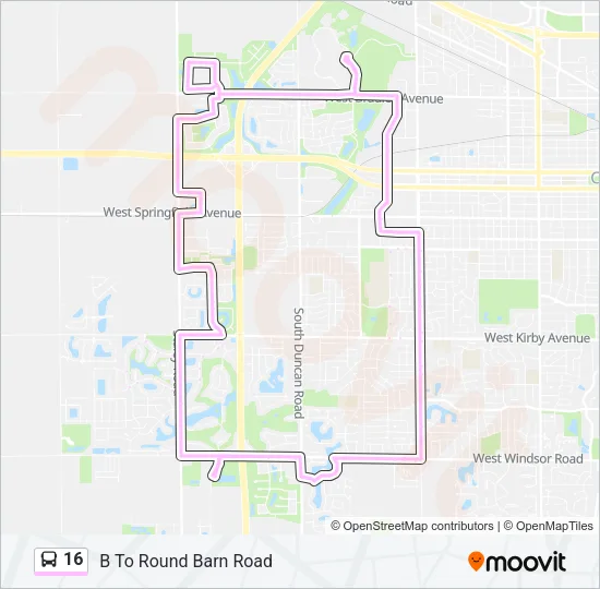 16 Bus Line Map