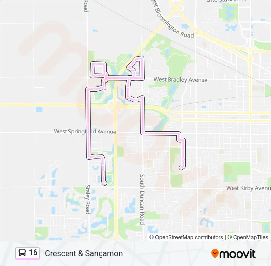 16 Bus Line Map