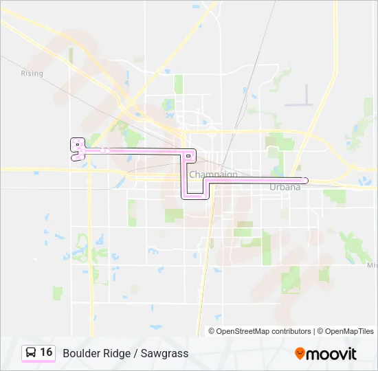 16 Bus Line Map