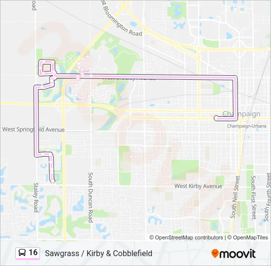 16 Bus Line Map