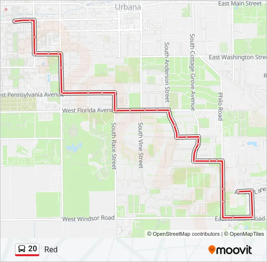 20 Bus Line Map
