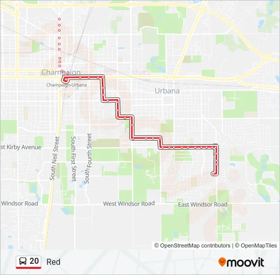 20 Bus Line Map