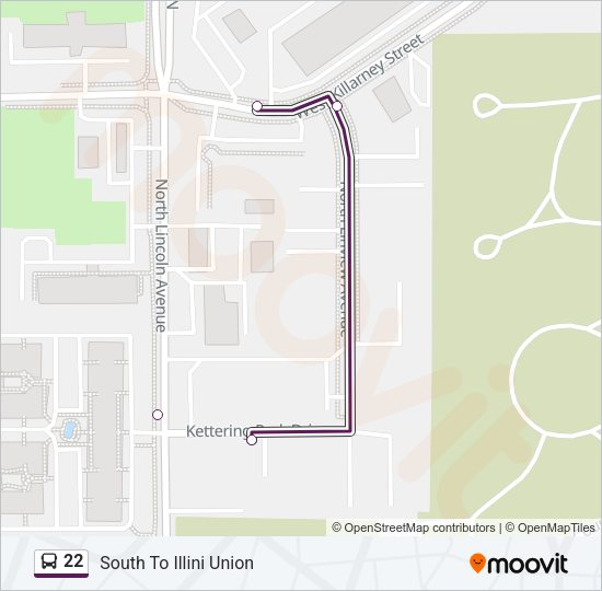 22 Bus Line Map