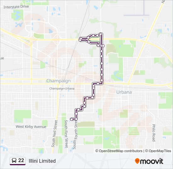 22 Bus Line Map