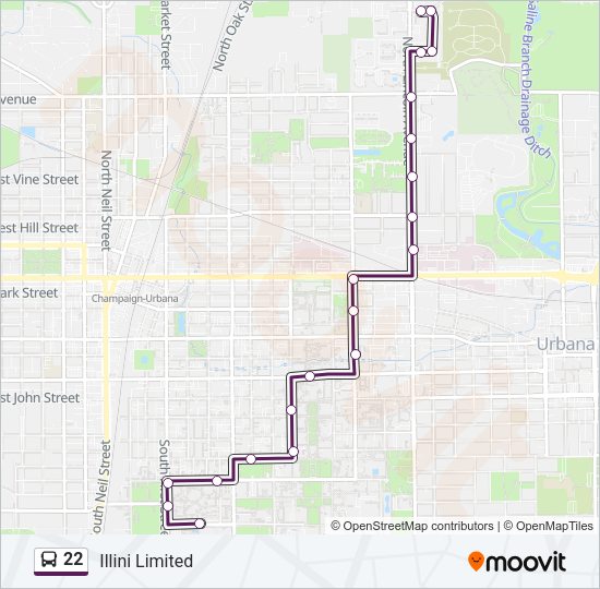 22 Bus Line Map