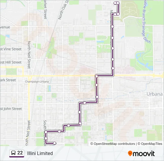 22 Bus Line Map