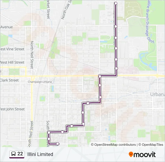 22 Bus Line Map