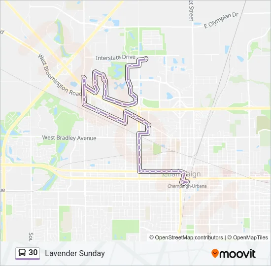30 Bus Line Map