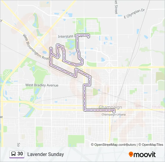30 Bus Line Map