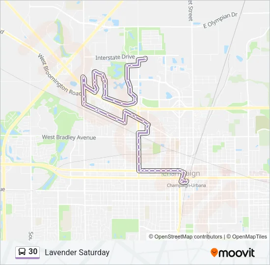 30 Bus Line Map