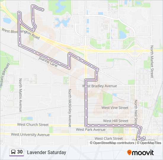 30 Bus Line Map