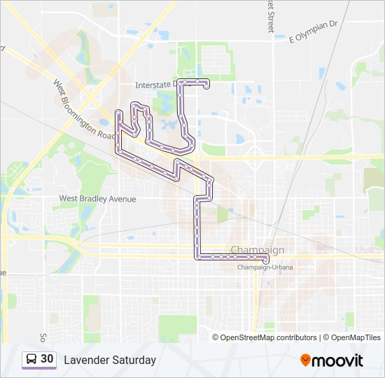 30 Bus Line Map