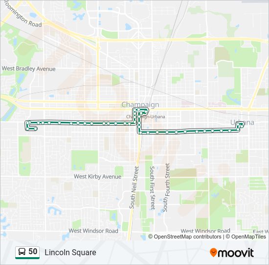 50 bus Line Map