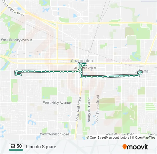50 Bus Line Map