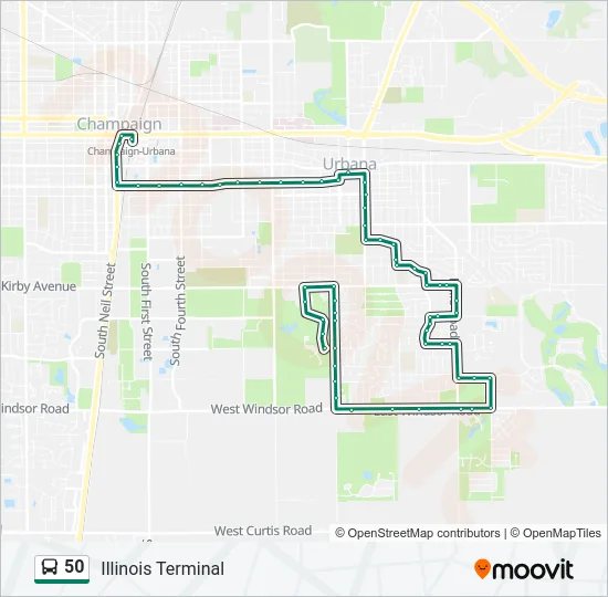 50 Bus Line Map