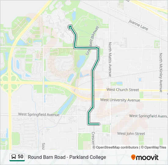 50 Bus Line Map