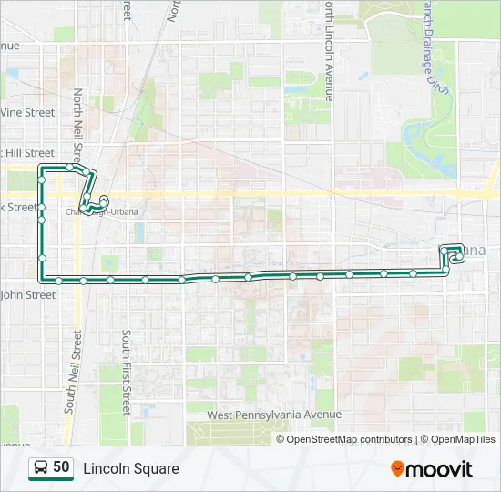 50 Bus Line Map