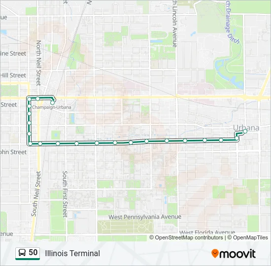 50 Bus Line Map