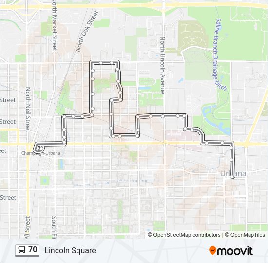 70 Bus Line Map