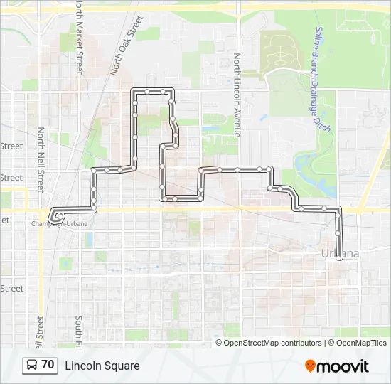 70 Bus Line Map