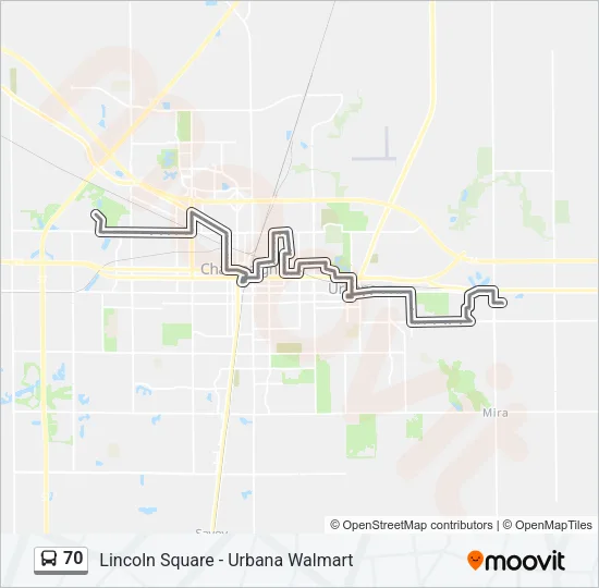 70 Bus Line Map