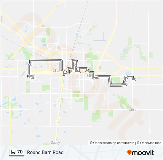 70 Bus Line Map