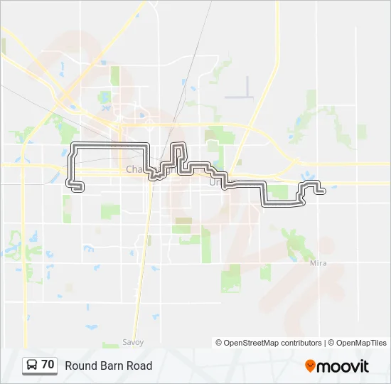70 Bus Line Map