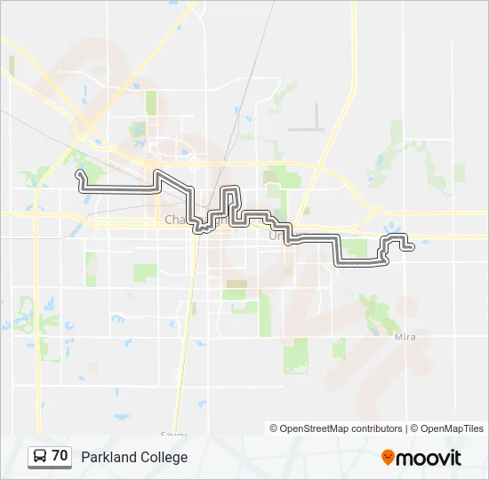 70 Bus Line Map