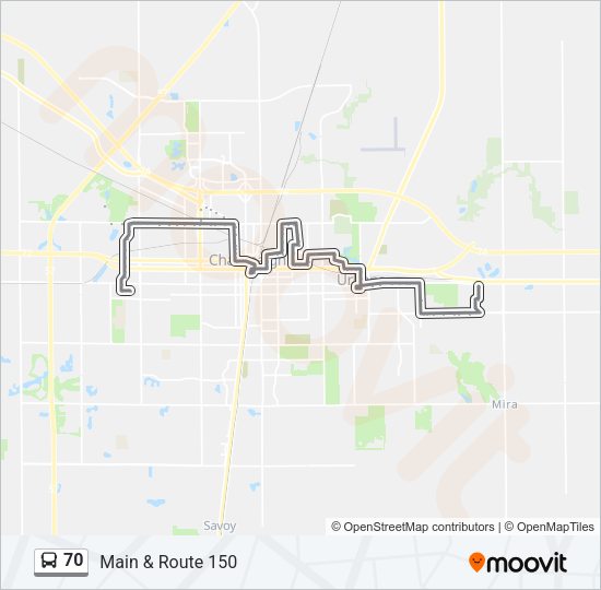 70 Bus Line Map