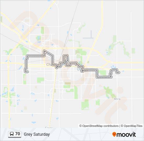70 Bus Line Map