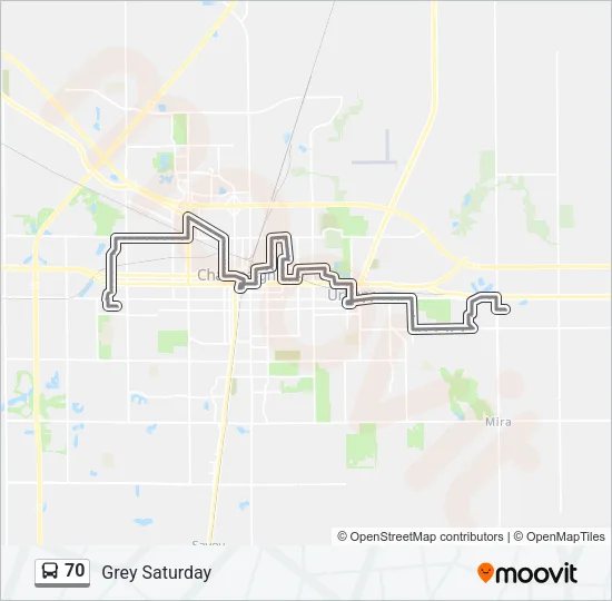70 Bus Line Map