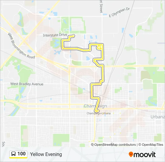 100 Bus Line Map