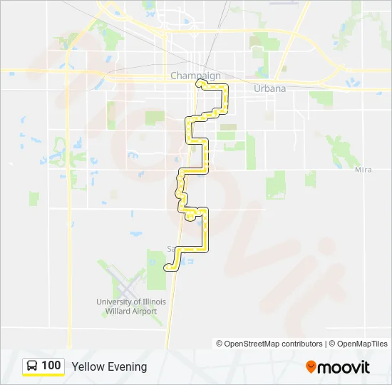 100 Bus Line Map